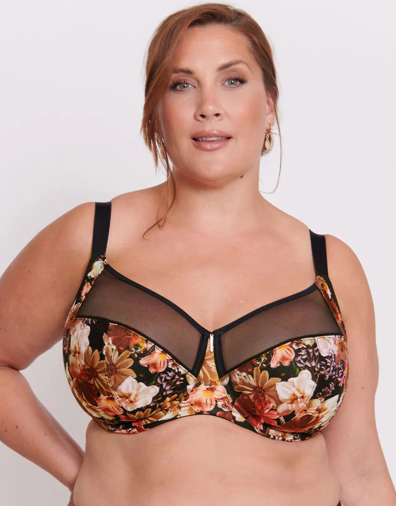 Adella Athena Aura Full Cup Side Support Bra Autumn Floral Print - Image 3