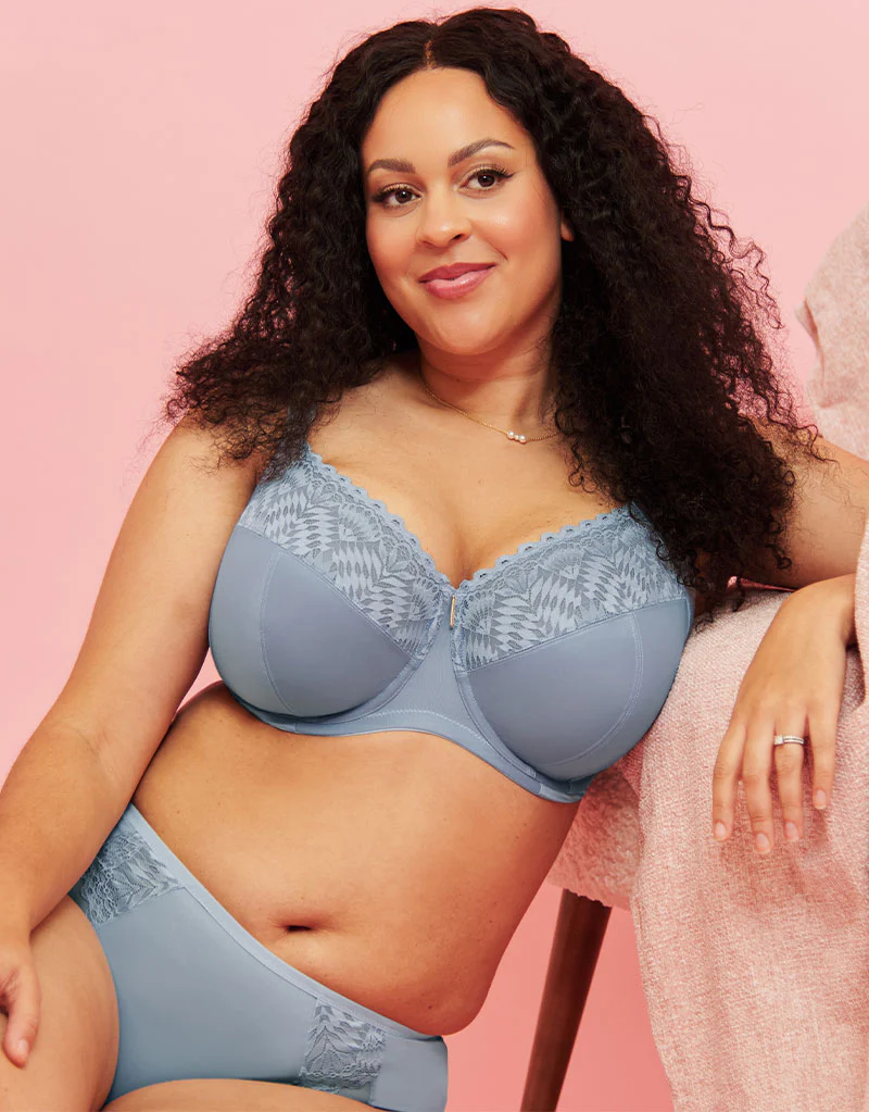 Adella Athena Full Cup Side Support Bra Powder Blue - Image 7