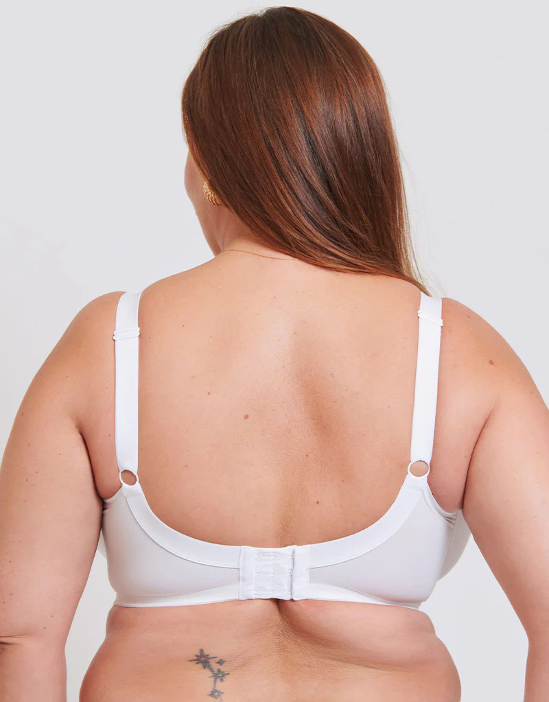 Adella Aurae Cotton Full Cup Side Support Bra White - Image 5