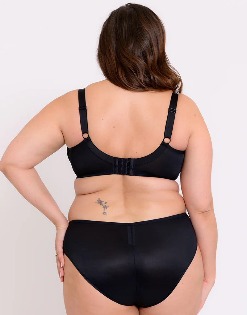 Adella Hera Lace High Leg Brief Black/Pink - Image 4