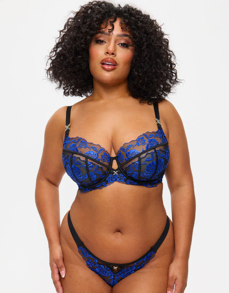 Ann Summers Endless Attraction Thong Black/Blue - Image 4