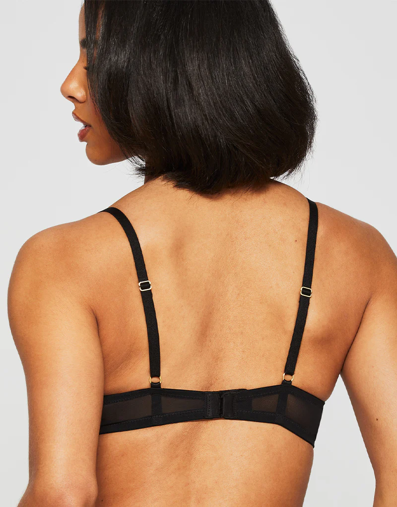 Ann Summers Sexy Lace Planet Padded Plunge Bra Black/Pink - Image 5