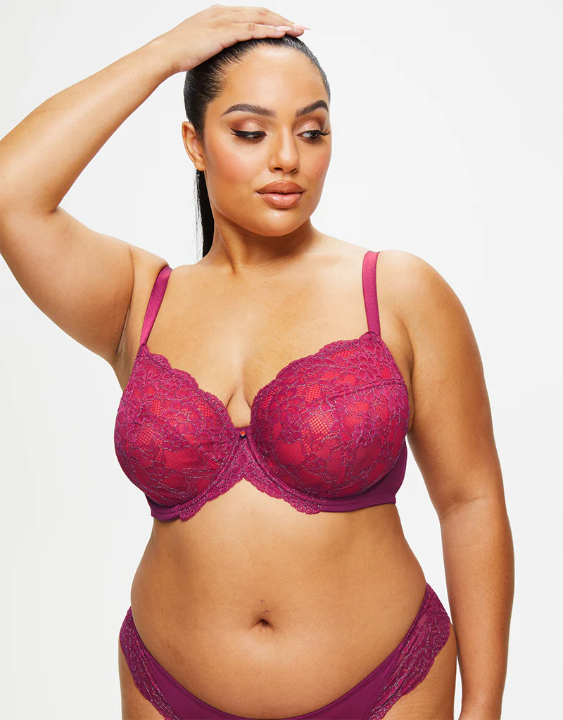 Ann Summers Sexy Lace Planet Plunge Bra Burgundy - Image 2