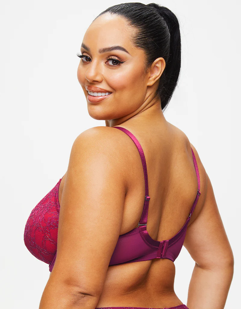 Ann Summers Sexy Lace Planet Plunge Bra Burgundy - Image 5