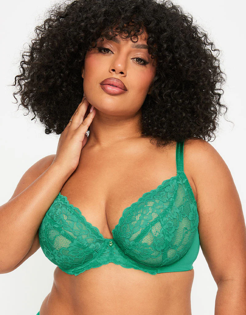 Ann Summers Sexy Lace Plunge Bra Vivid Green - Image 2