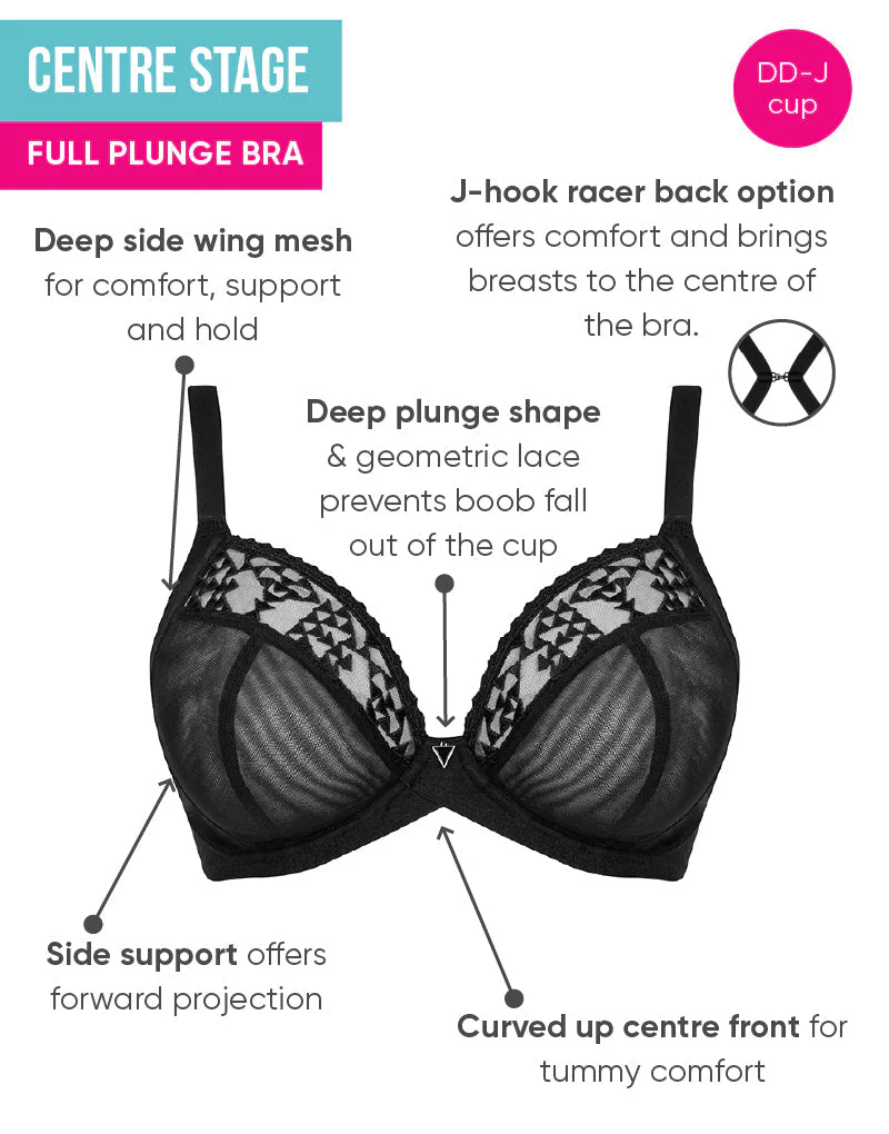 Curvy Kate Centre Stage Full Plunge Side Support Bra Black - Image 3