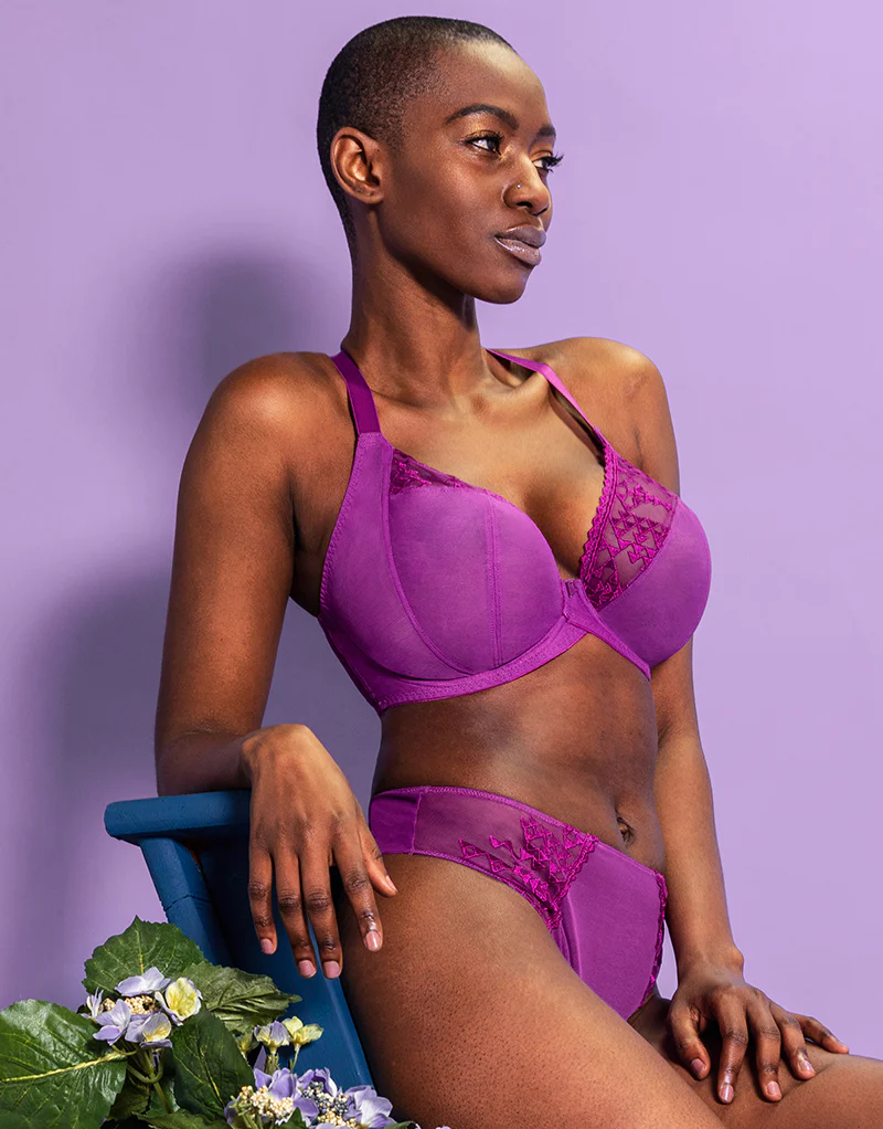 Curvy Kate Centre Stage Full Plunge Side Support Bra Violet - Image 9