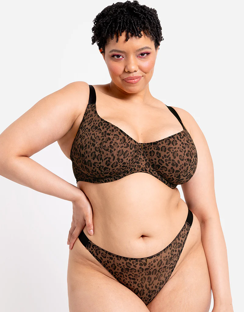 Curvy Kate Cool Cat Tanga Leopard Brown - Image 3