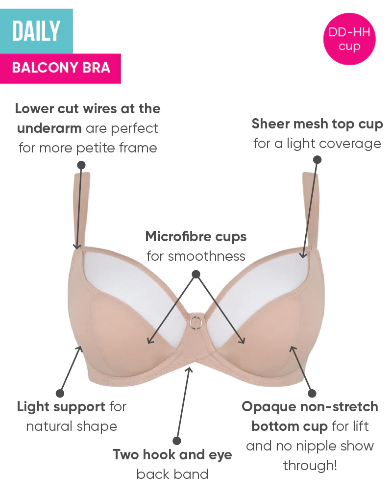 Curvy Kate Daily Balcony Bra Latte - Image 6