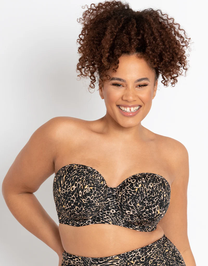 Curvy Kate Eclipso Bandeau Strapless Multiway Bikini Top Print Mix - Image 4