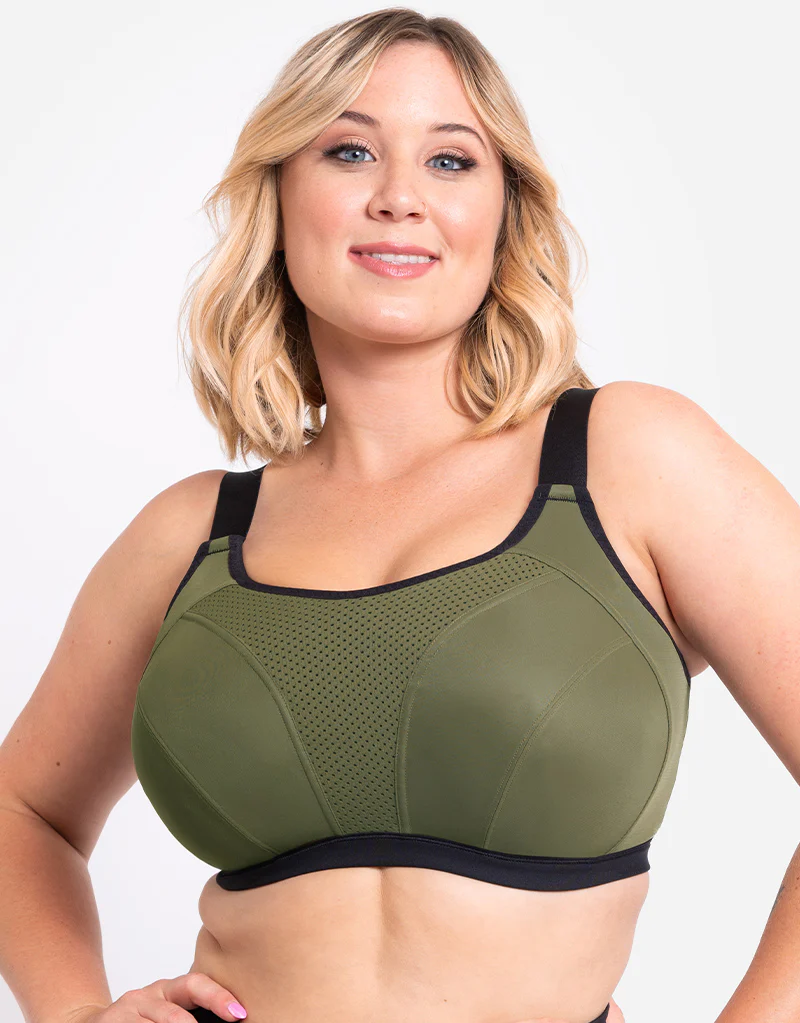 Curvy Kate Everymove Wired Multiway Sports Bra Jungle Green/Black - Image 4
