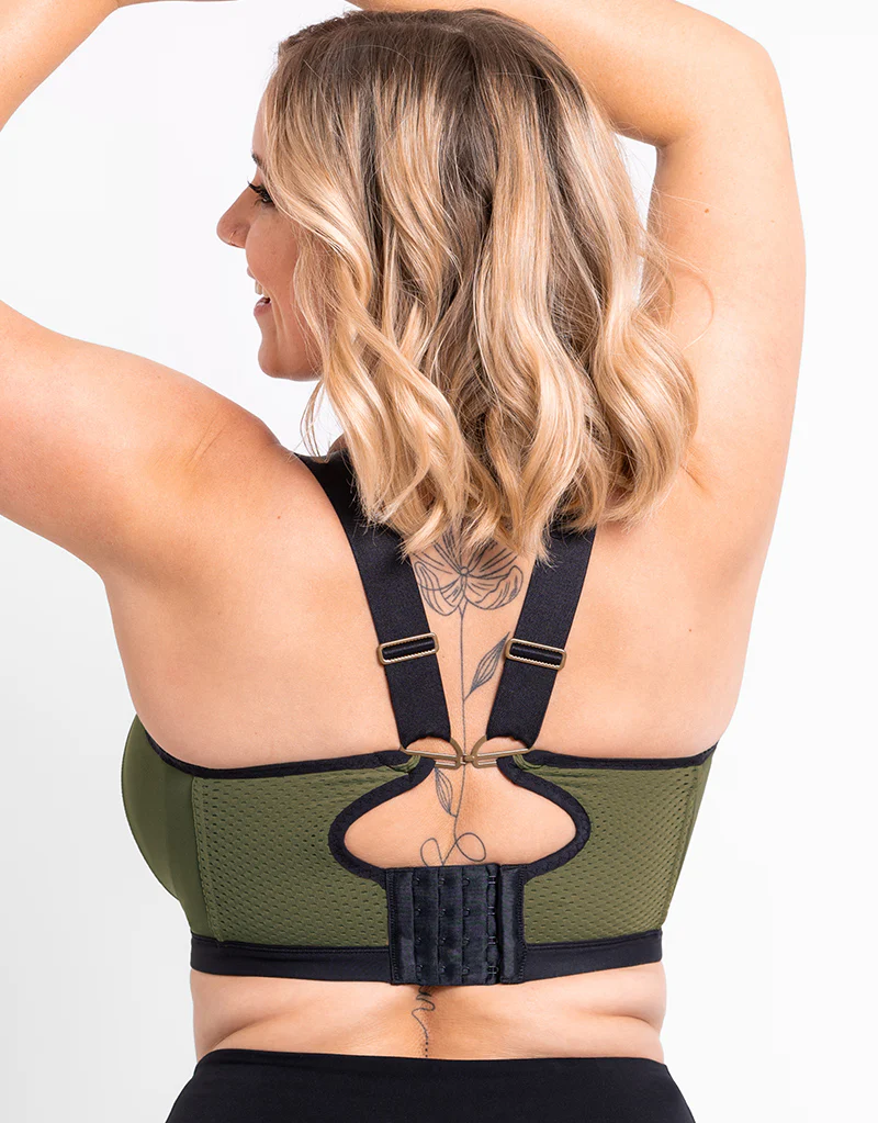 Curvy Kate Everymove Wired Multiway Sports Bra Jungle Green/Black - Image 6