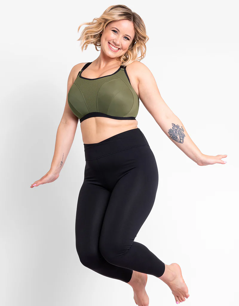 Curvy Kate Everymove Wired Multiway Sports Bra Jungle Green/Black - Image 8