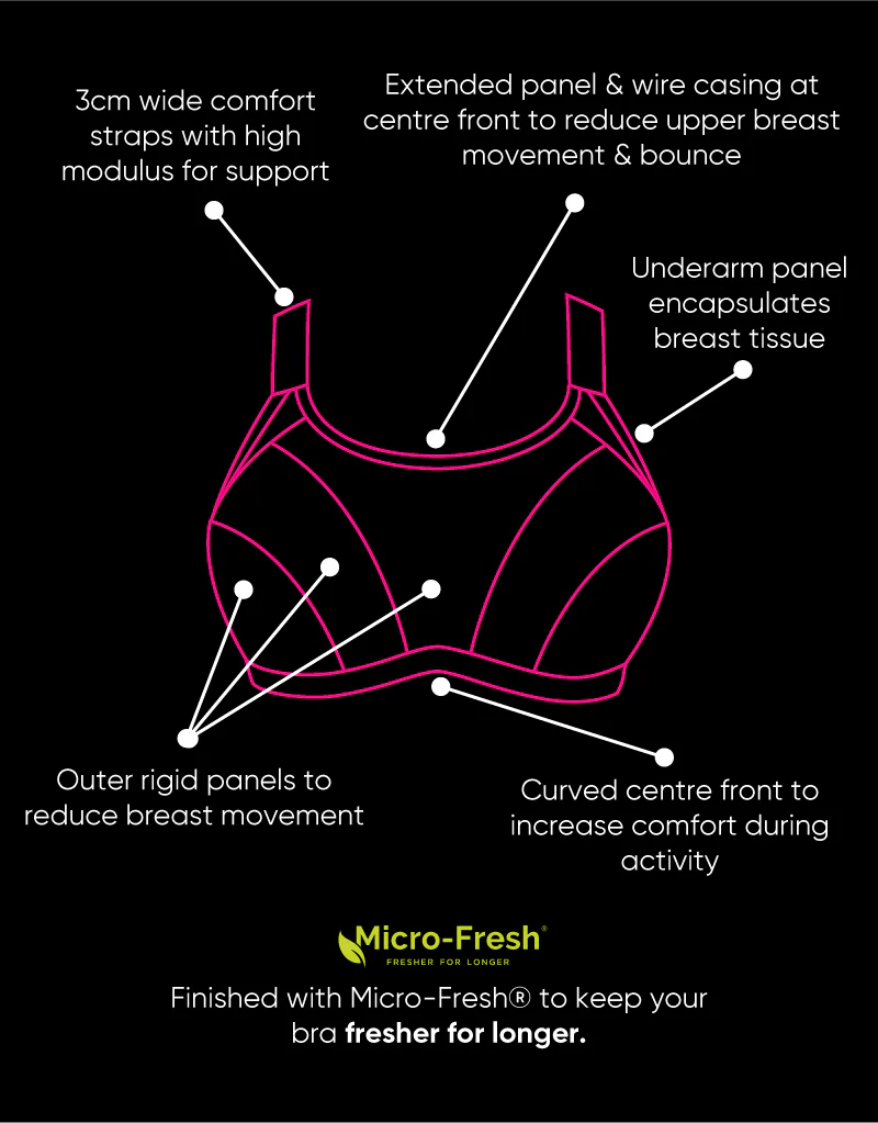 Curvy Kate Everymove Wired Multiway Sports Bra Beet Red/ Coral - Image 3