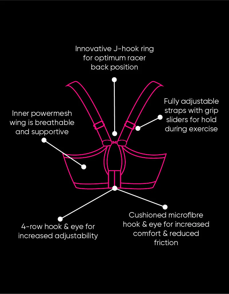 Curvy Kate Everymove Wired Multiway Sports Bra Beet Red/ Coral - Image 5