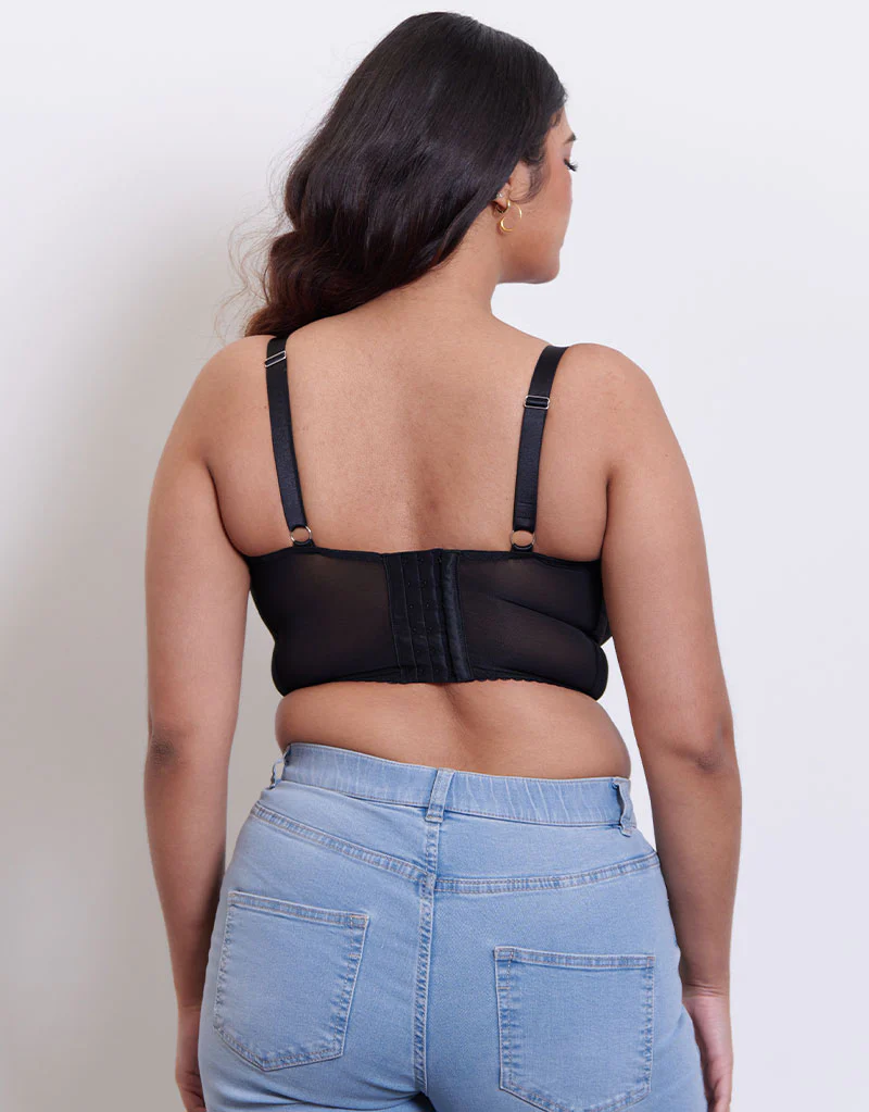 Curvy Kate Extrovert Longline Padded Balcony Bra Black - Image 7