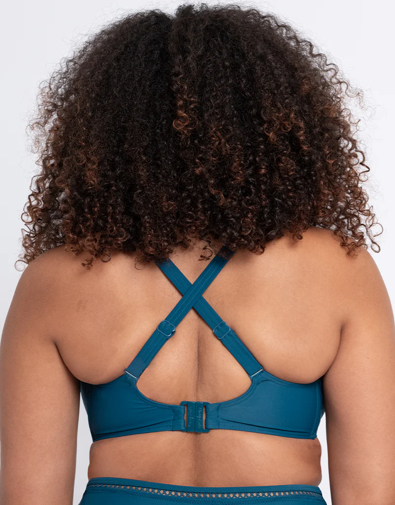 Curvy Kate First Class Multiway Balcony Bikini Top Deep Teal - Image 5