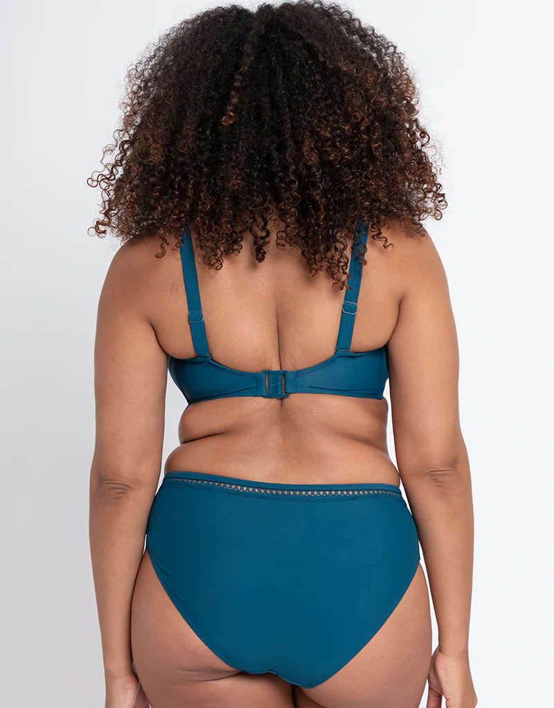 Curvy Kate First Class Multiway Balcony Bikini Top Deep Teal - Image 7