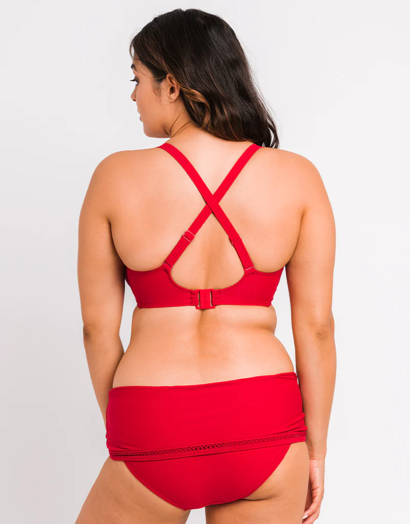 Curvy Kate First Class Multiway Balcony Bikini Top Red - Image 6