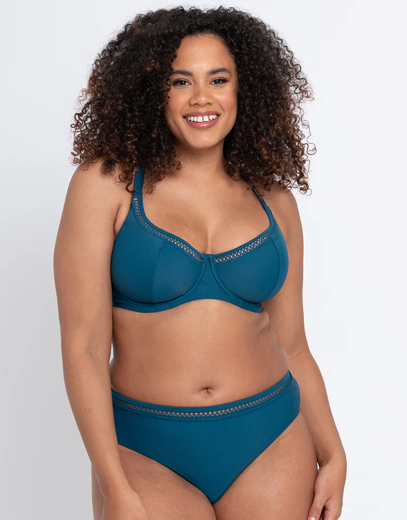 Curvy Kate First Class Classic Bikini Bottom Deep Teal - Image 3