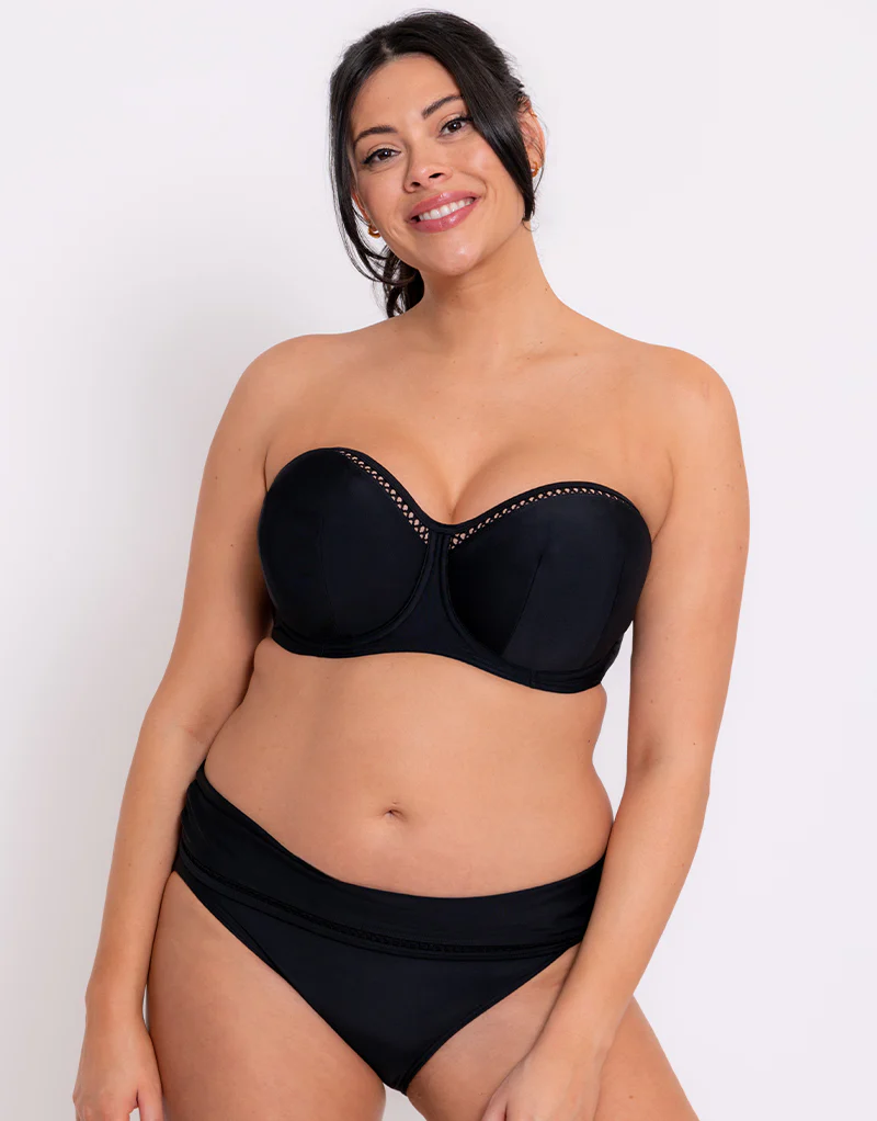 Curvy Kate First Class Deep Fold Over Bikini Brief Black - Image 3