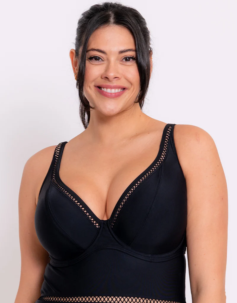 Curvy Kate First Class Multiway Plunge Swimsuit Black - Image 4