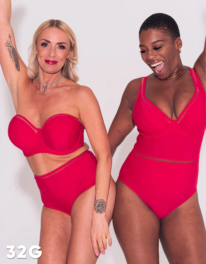 Curvy Kate First Class Multiway Plunge Swimsuit Red - Image 9