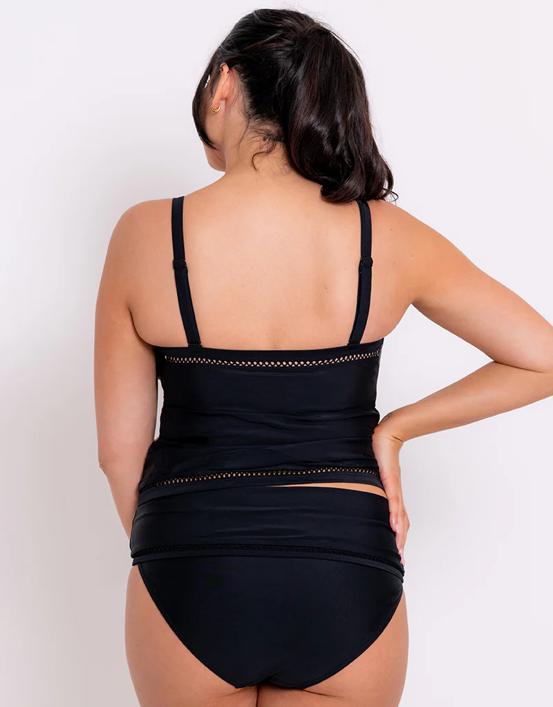 Curvy Kate First Class Plunge Tankini Multiway Top Black - Image 6