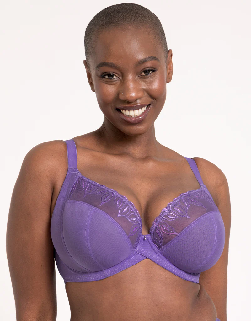 Curvy Kate Flare Full Plunge Side Support Multiway Bra Amethyst Purple - Image 3