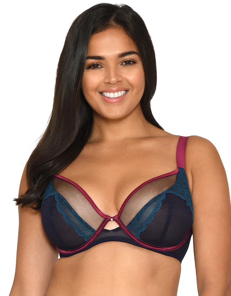 Curvy Kate Flutterby Plunge Bra Navy Mix - Image 2