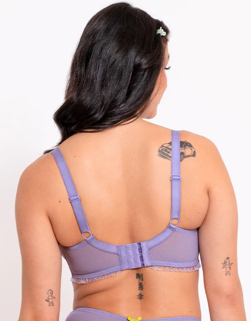 Curvy Kate Frill Me Balcony Bra Mauve/Lime - Image 5