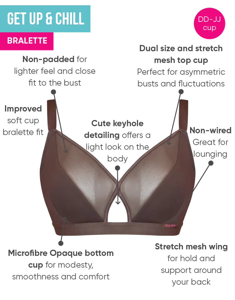 Curvy Kate Get Up and Chill Non-Wired Bralette Cocoa - Image 5