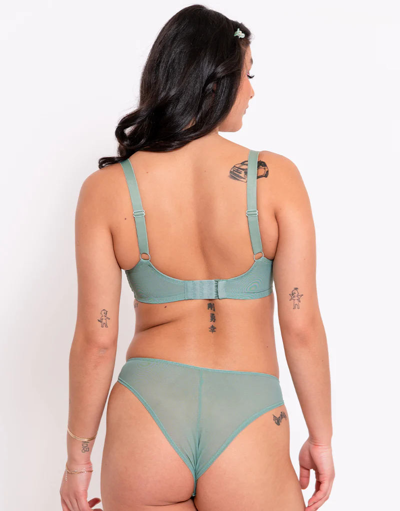 Curvy Kate Happy Boobs Balcony Bra Sage Green - Image 6