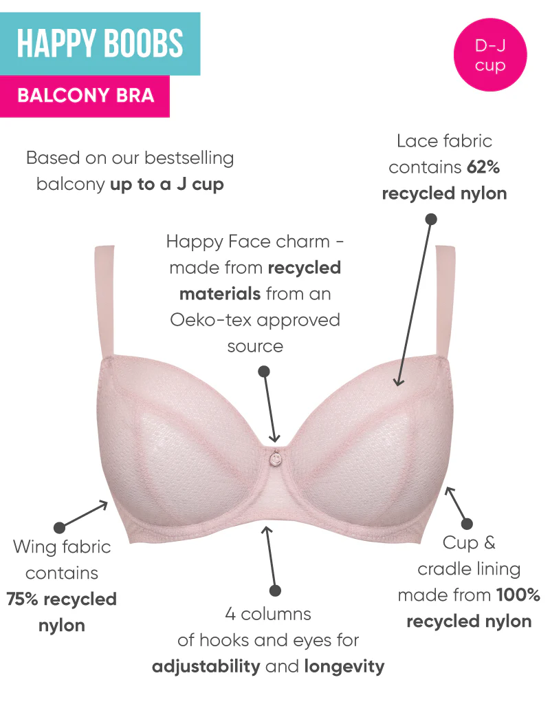 Curvy Kate Happy Boobs Balcony Bra Soft Pink - Image 3