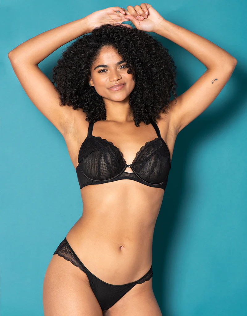 Curvy Kate In Love with Lace Plunge Bra Black - Image 2