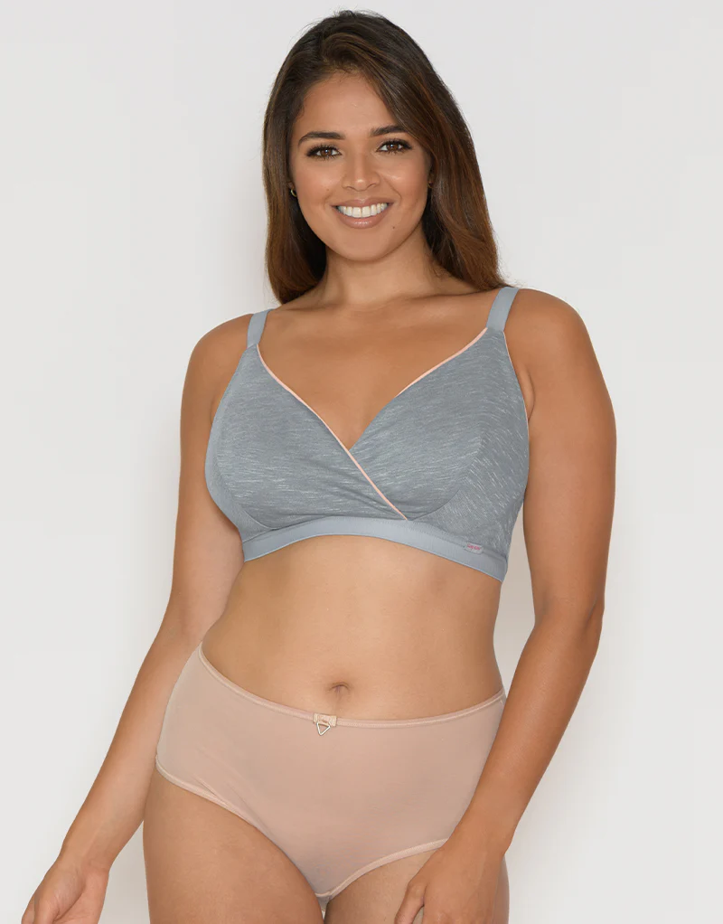 Curvy Kate In My Dreams Non-Wired Bralette Grey/Peach - Image 10