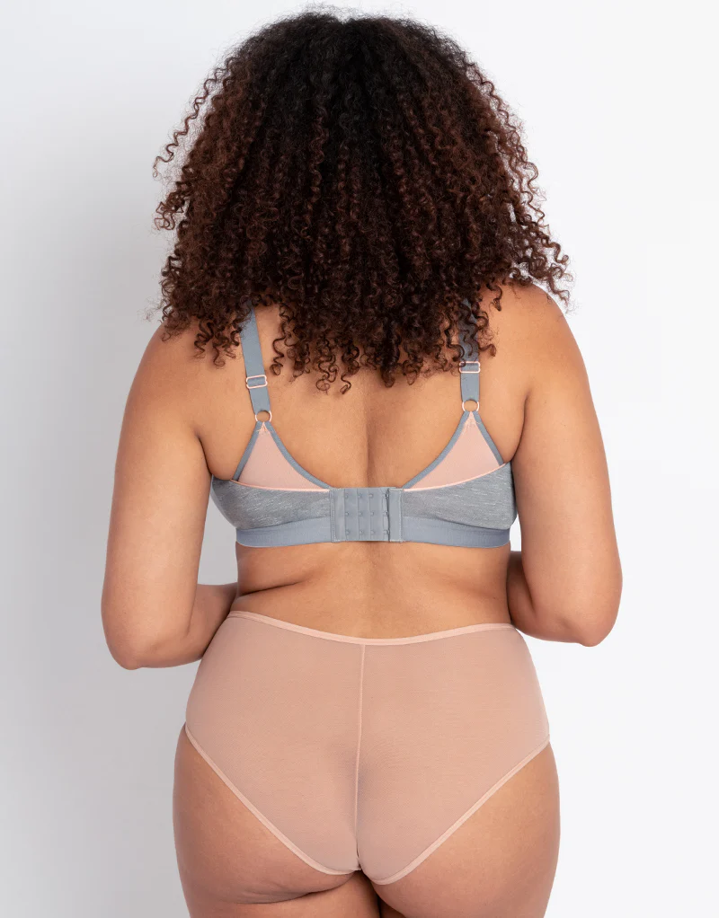 Curvy Kate In My Dreams Non-Wired Bralette Grey/Peach - Image 7