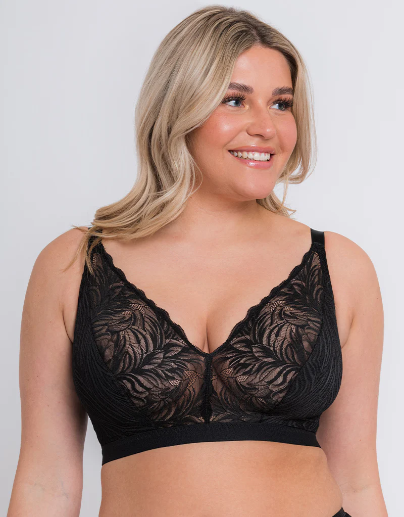 Curvy Kate Lace Daze Non-Wired Bralette Black - Image 3