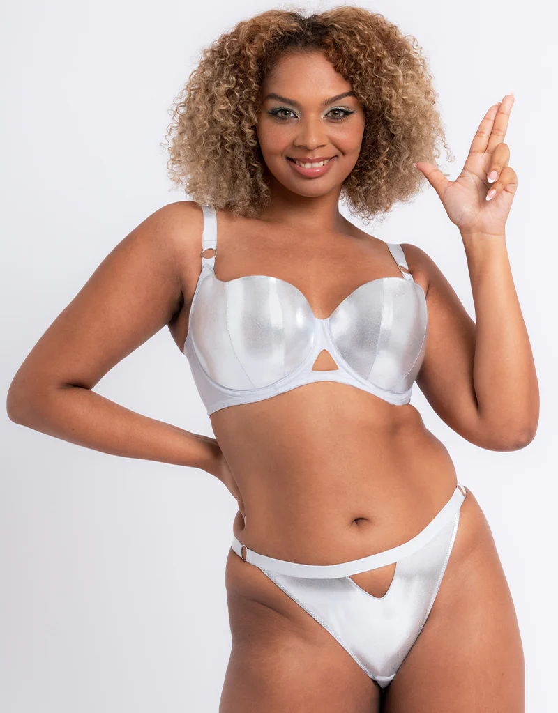 Curvy Kate Lift Off Padded Balcony Bra Silver - Image 8