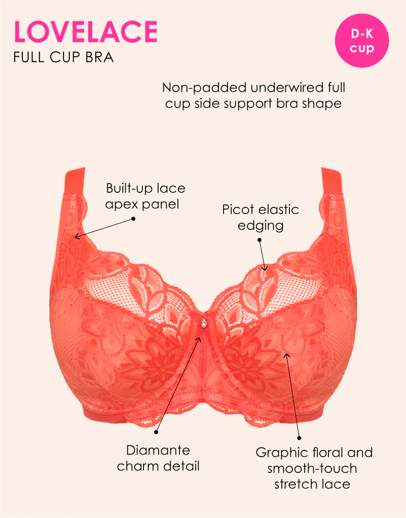 Curvy Kate Lovelace Full Cup Side Support Bra Coral - Image 3