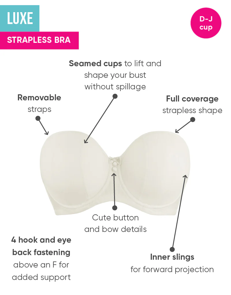 Curvy Kate Luxe Strapless Multiway Bra Ivory - Image 3