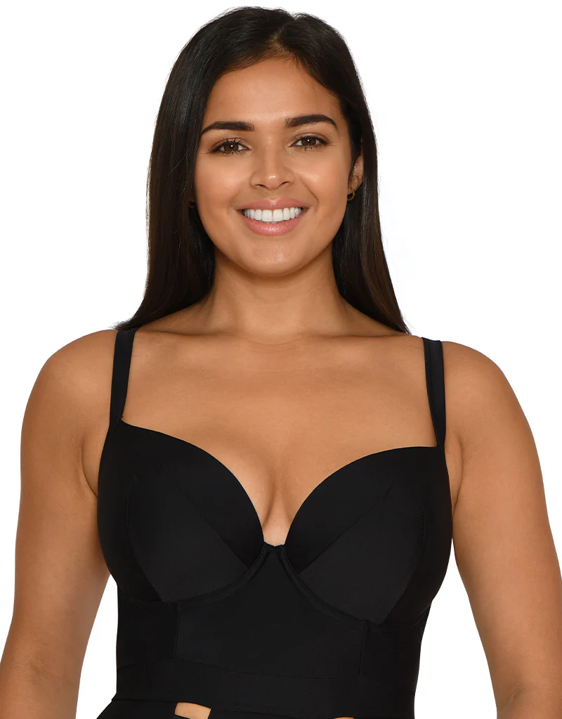Curvy Kate Maya Padded Plunge Swimsuit Black - Image 3
