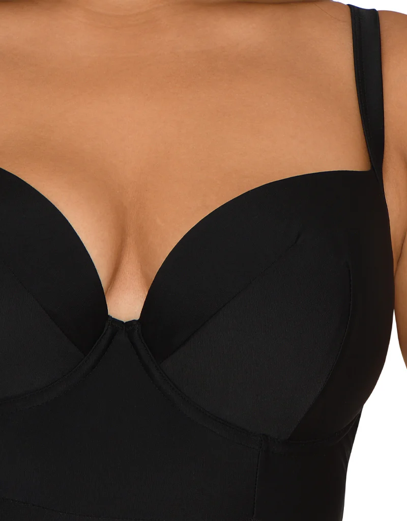 Curvy Kate Maya Padded Plunge Swimsuit Black - Image 4