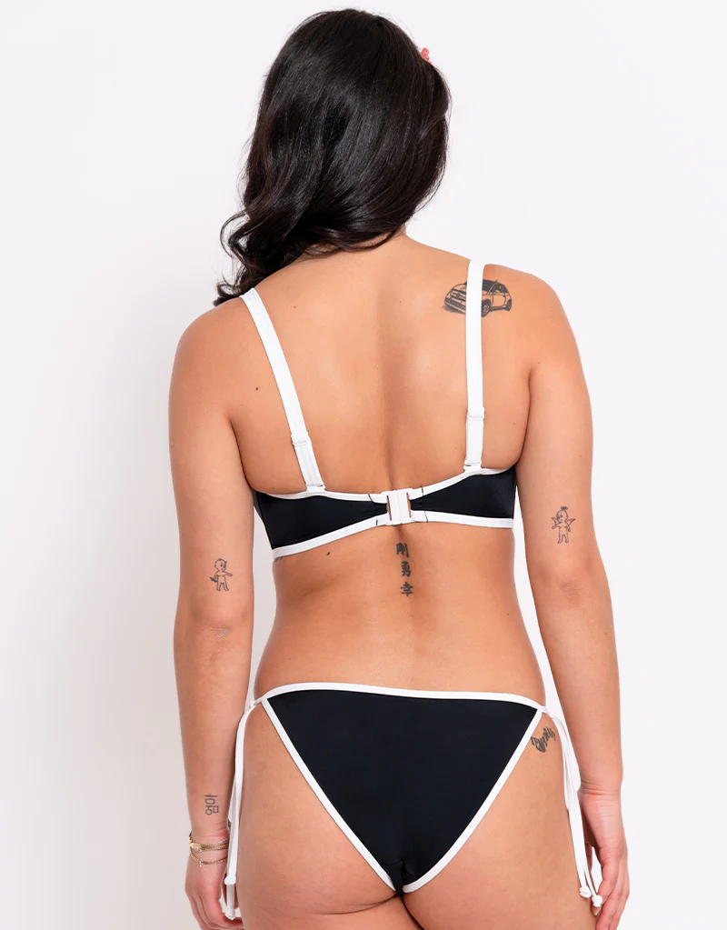 Curvy Kate Minimalist String Bikini Brief Black/White - Image 4