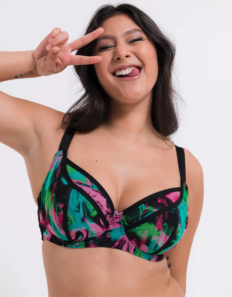 Curvy Kate Reality Check Balcony Bra Print Mix - Image 3