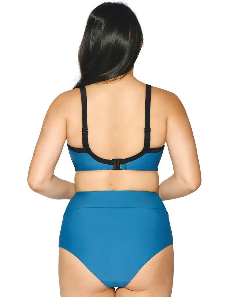 Curvy Kate Rock The Pool Padded Balcony Bikini Top Petrol Blue - Image 6