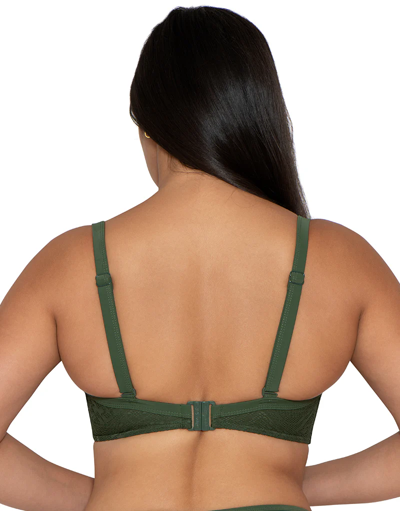 Curvy Kate Rush Padded Plunge Bikini Top Olive - Image 5