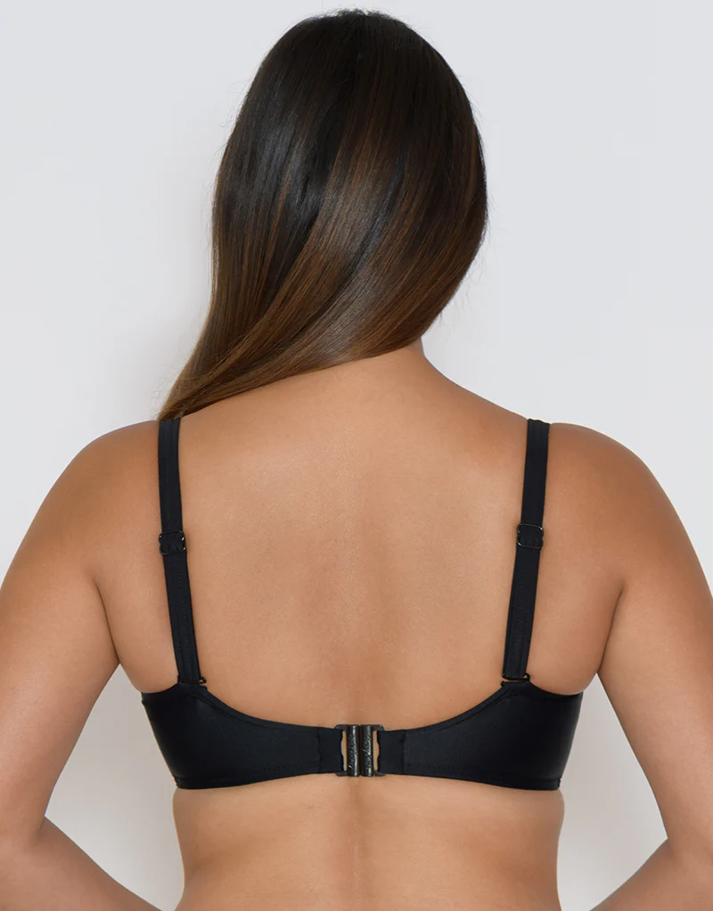 Curvy Kate Sheer Class Padded Balcony Bikini Top Black - Image 5