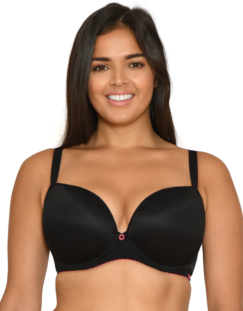Curvy Kate Smoothie Soul Moulded Plunge Bra Black - Image 3