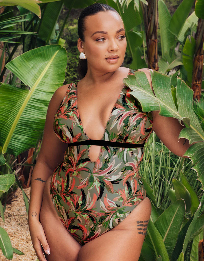 Curvy Kate Sunset Palm Reversible Non-Wired Multiway Swimsuit Palm Print - Image 9